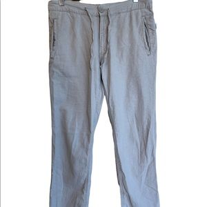 ONIA COLLIN DRAWSTRING LINEN PANTS M